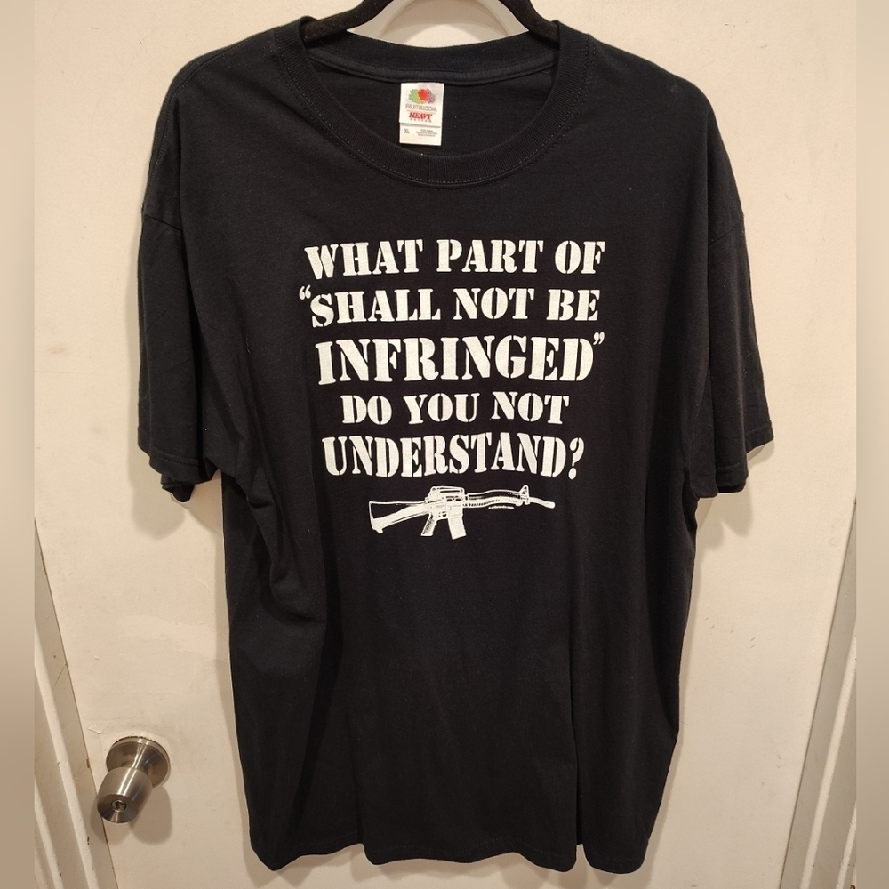 Fruit Of The Loom Pro 2nd Amendment Gun Rights Graphic T-shirt XL Casual Travel